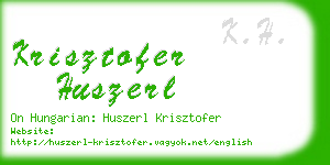 krisztofer huszerl business card